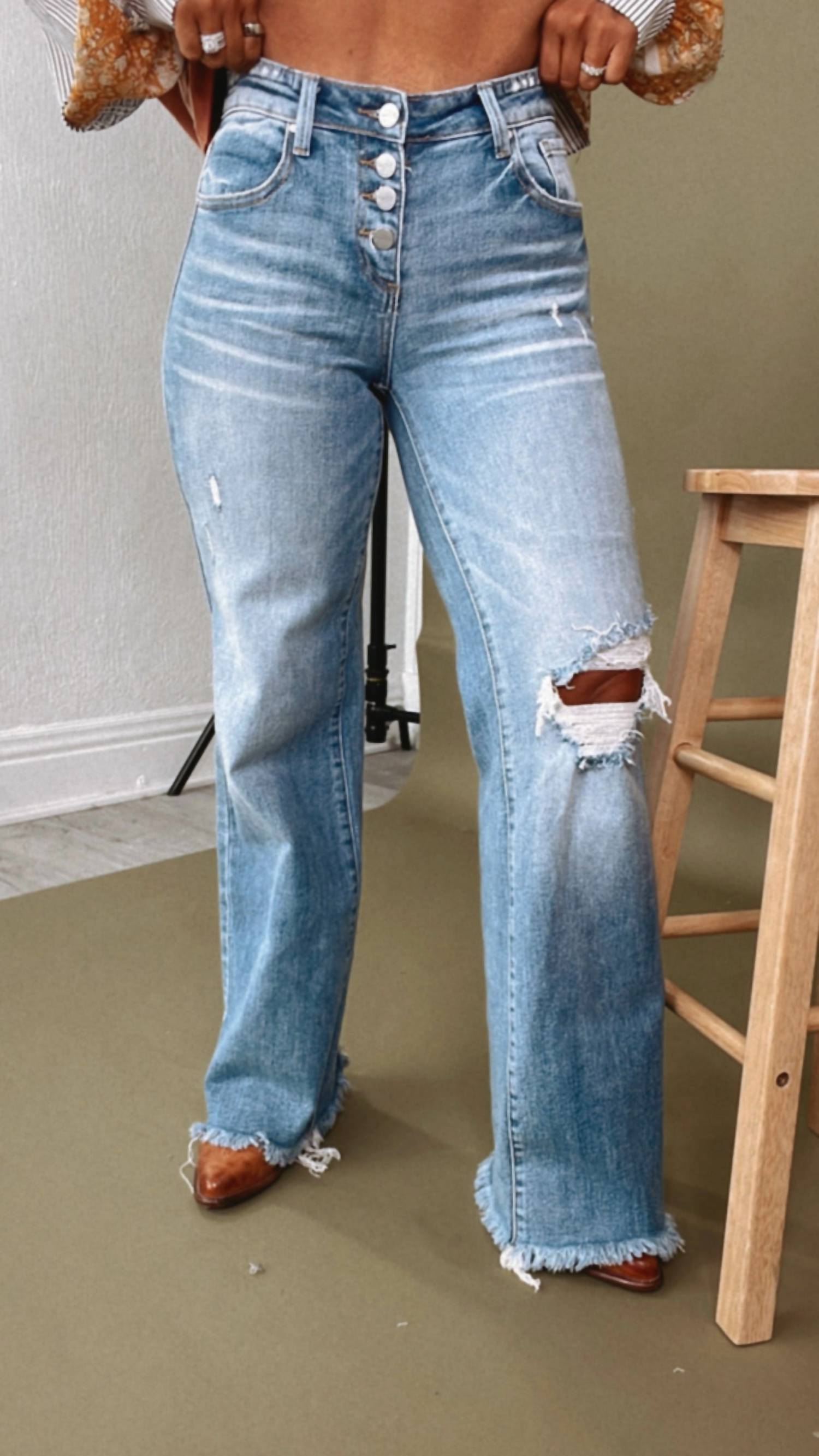Risen - Wilder Wide Leg Mid Rise Jean