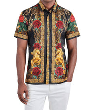 Barabas - Wildflower Wrangler Rhinestone Short Sleeve Shirt