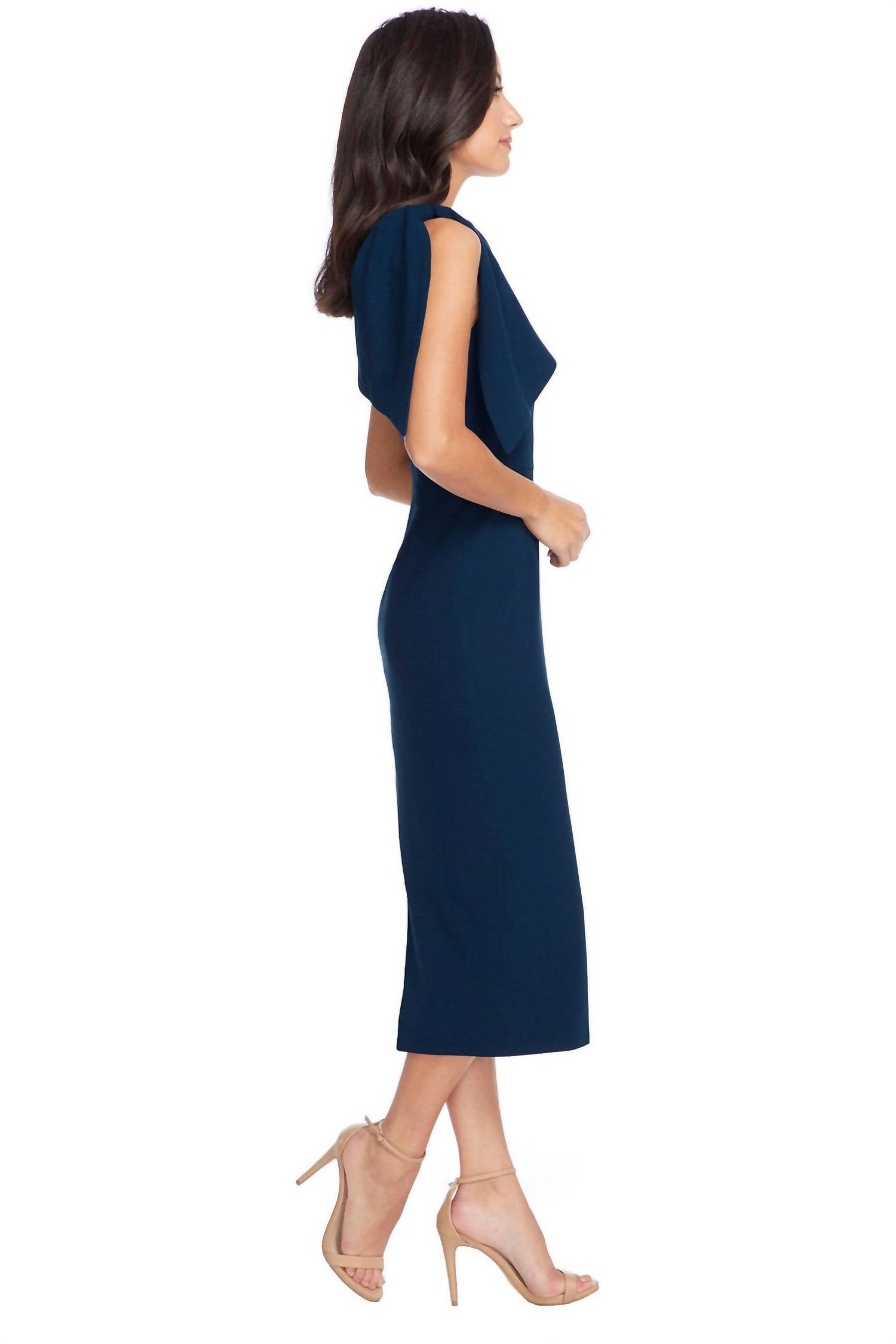 Dress The Population - Tiffany One-shoulder Midi Dress
