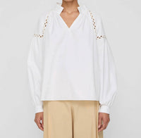 Lafayette 148 - Soutache Trim Blouse