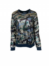 Any Old Iron - Camo Sequin Sweatshirt