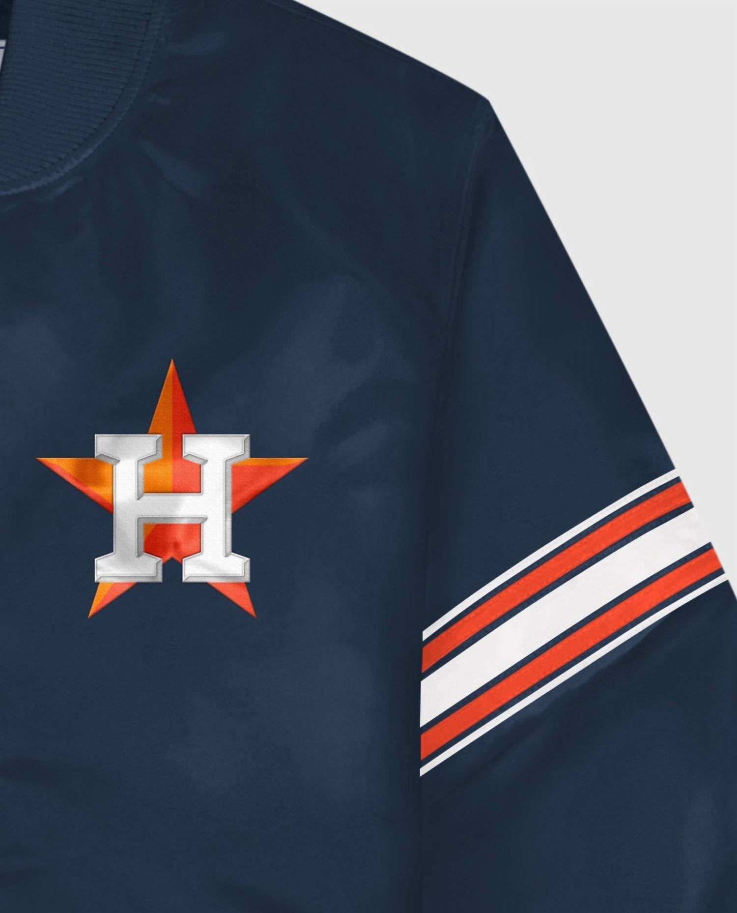 Starter - Men's Houston Astros Satin Full-snap Jacket