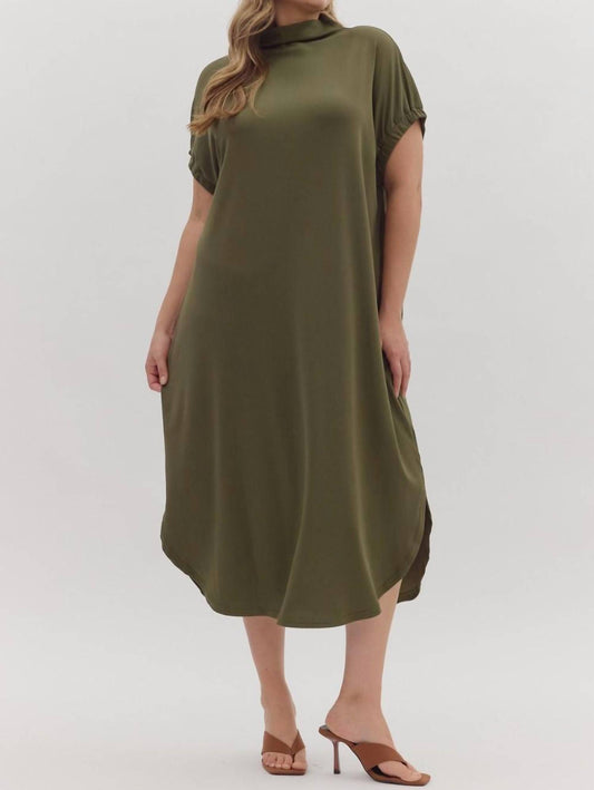 Entro - Mockneck Midi Dress