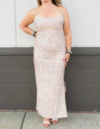 Olivaceous - Lily Sequin Maxi Dress