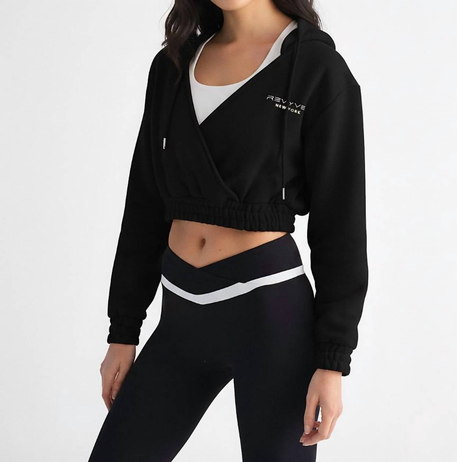 Revyve Active - Cropped V-Neck Hoodie
