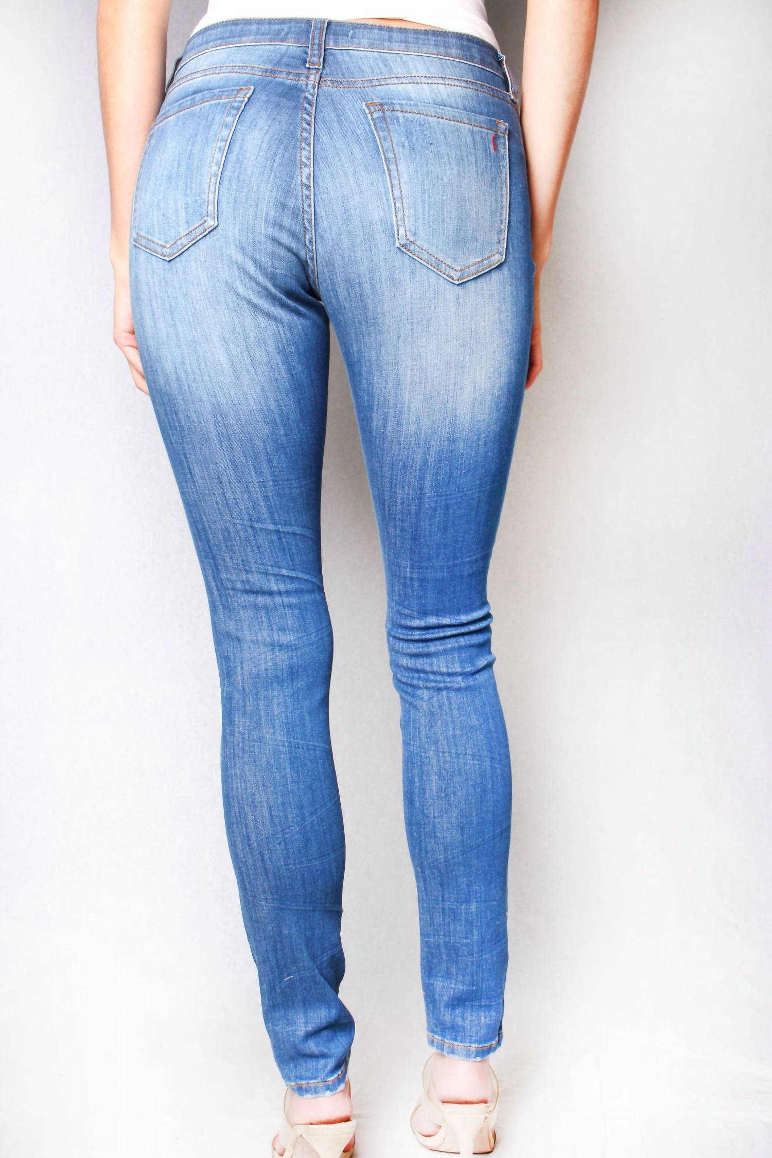 Belk - Midrise Ripped Skinny Jeans