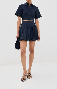 SIMKHAI Sabrina Top in navy - women's shirt - view 4
