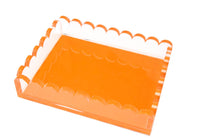 Tara Wilson Designs Acrylic Scallop Tray in orange - item