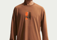 NIKE Muni Long Sleeve T-shirt in light british tan - men's long sleeve top - alternate view
