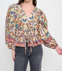 Meet Me In Santorini - Regal Tapestry Top
