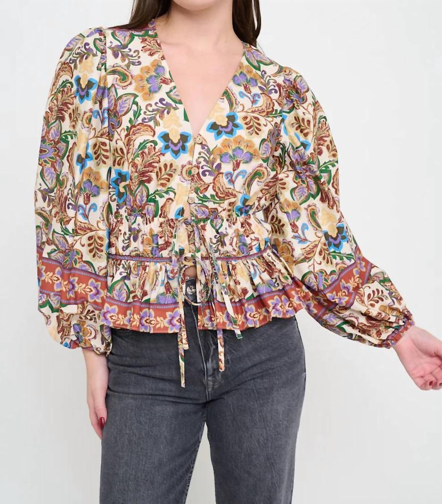 Meet Me In Santorini - Regal Tapestry Top