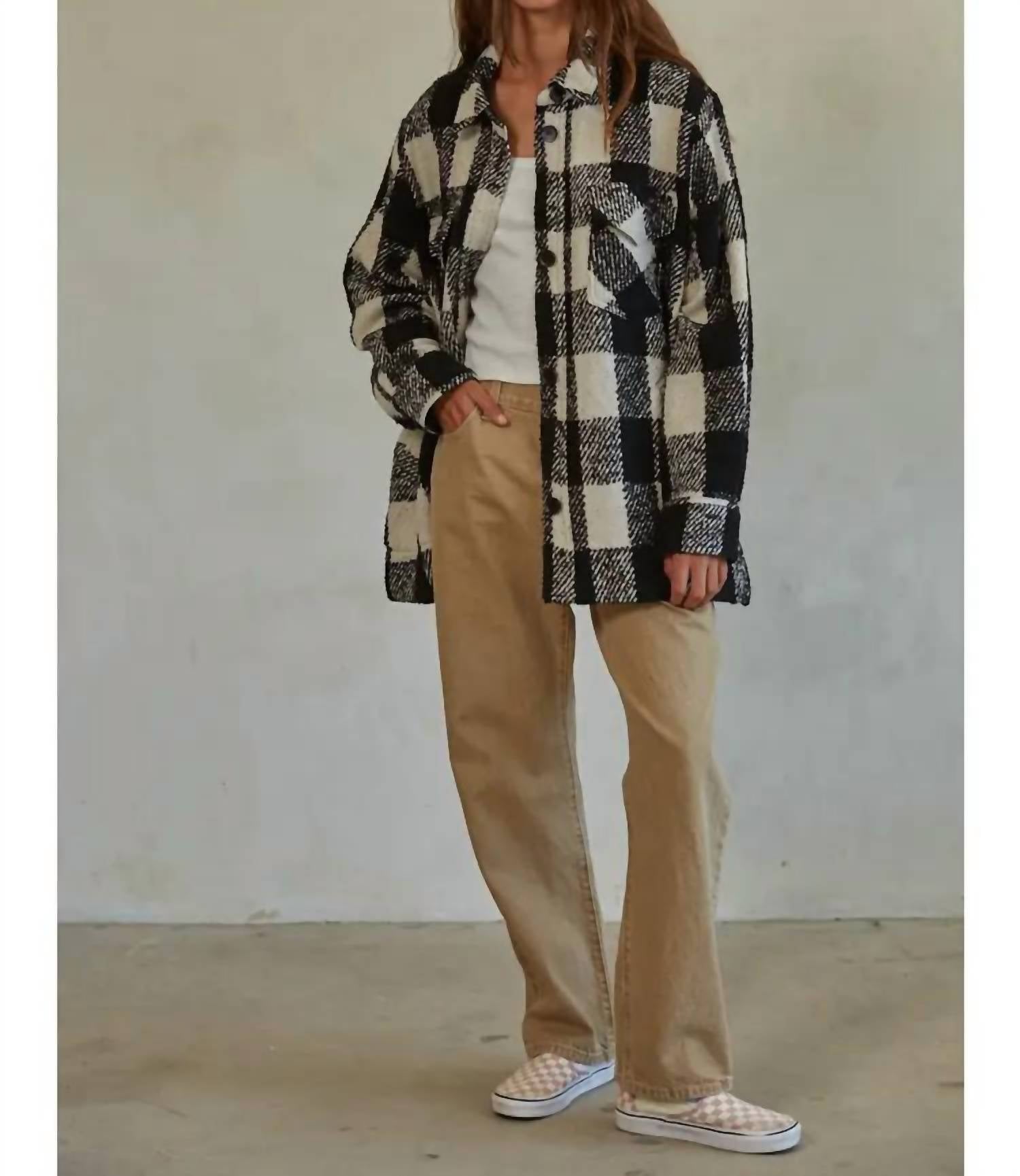 By Together - Woven Buffalo Check Jacket