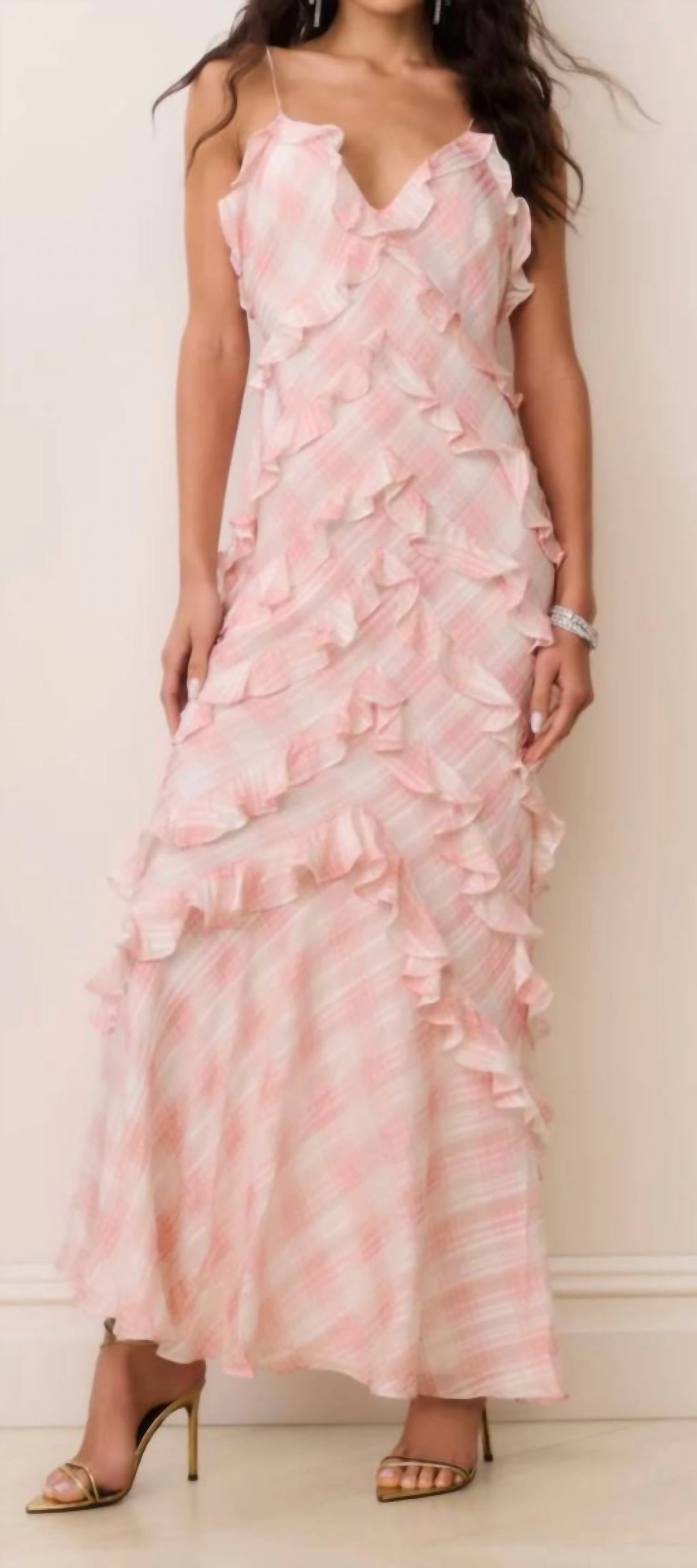 Loveshackfancy - Ellietta Tartan Ruffle Maxi Dress