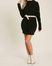 Bluivy - Slouch Neck Dolman Tunic Sweater