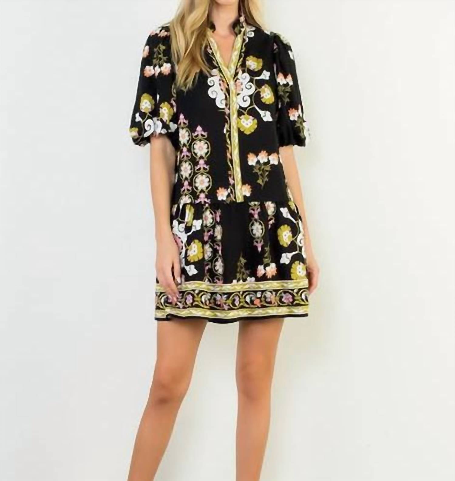 Thml - Puff Sleeve Floral Pattern Dress