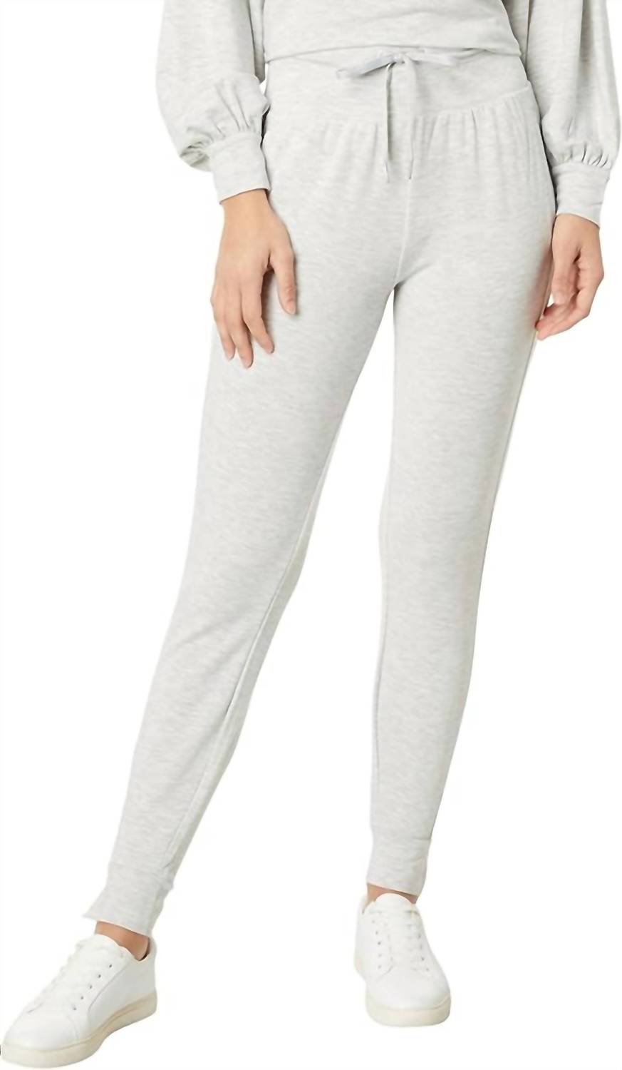 TravisMathew Cloud Terry Tie Jogger in heather light grey - women's pants