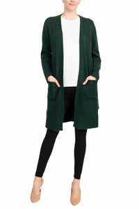 Velvet Heart - Open Front Cardigan With Pockets