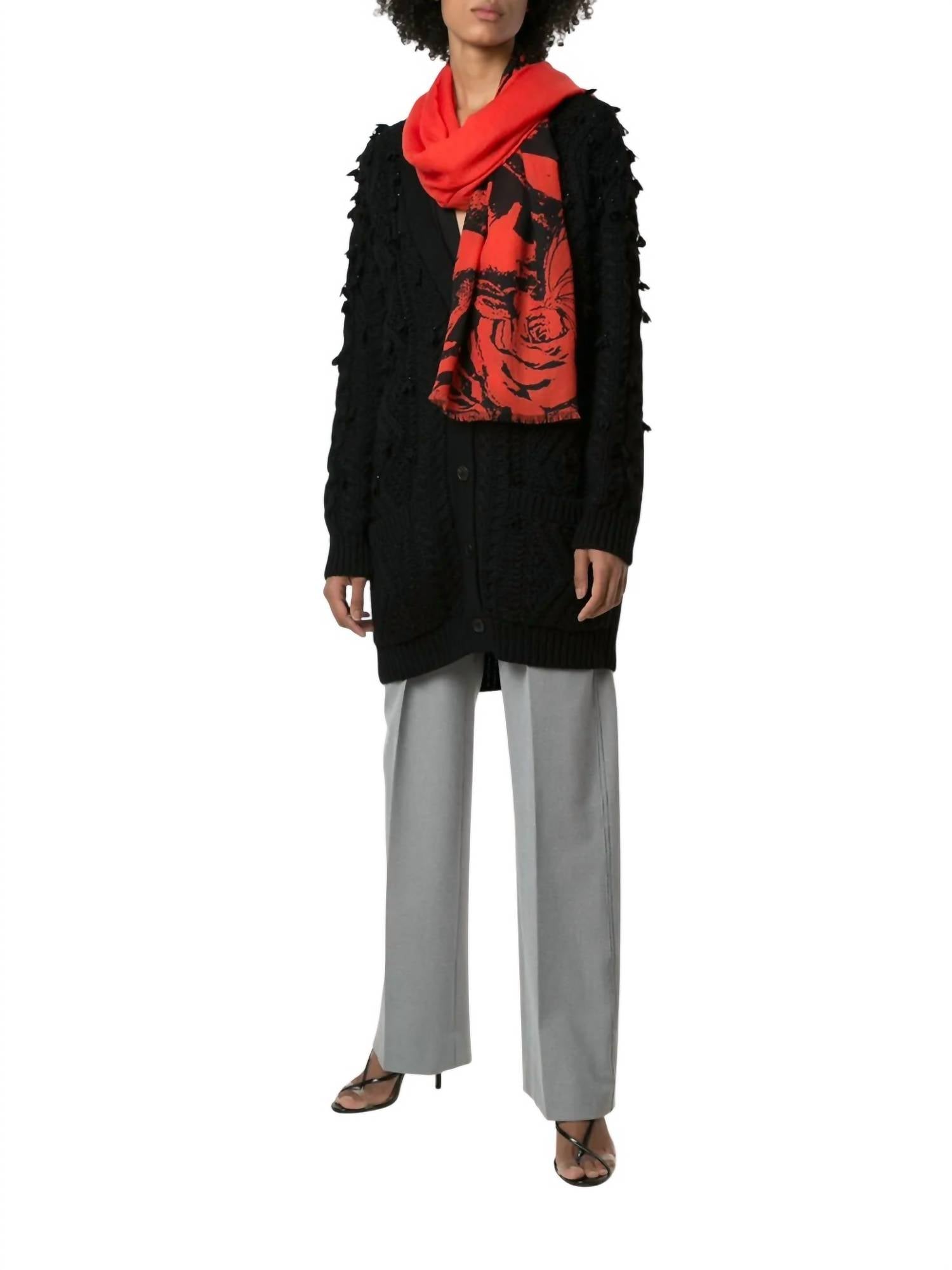Valentino - Oversized Tassel-trim Cable-knit Cardigan