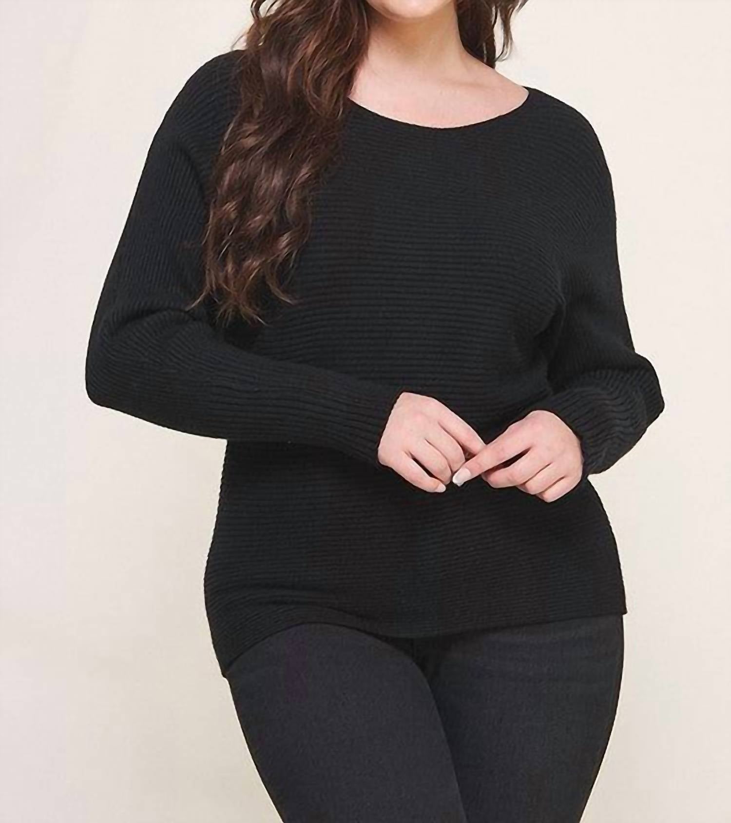 Allie Rose - Soft Ribbed Fine Gauge Pullover