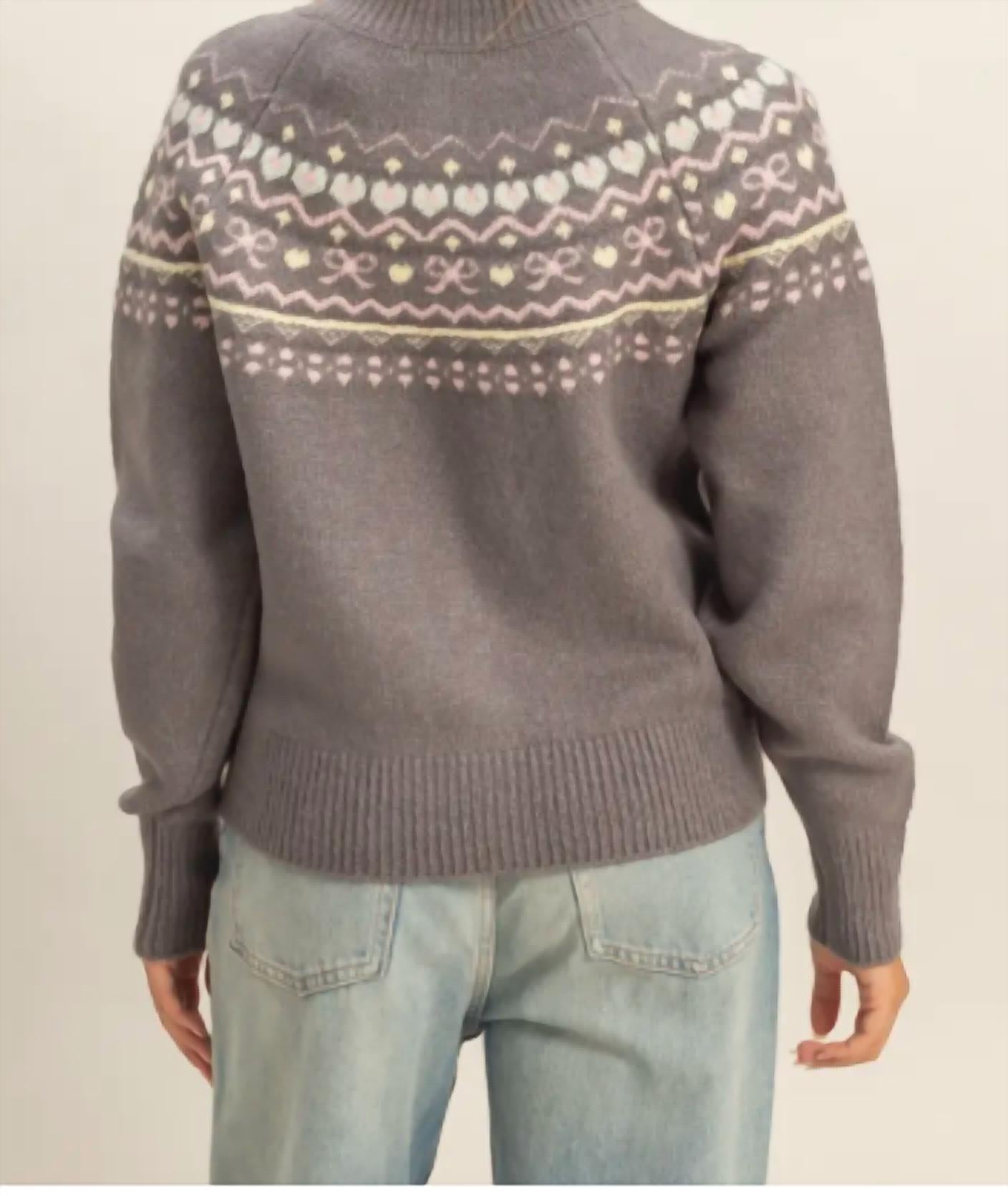 Hyfve - Button-front Fair Isle Sweater Cardigan