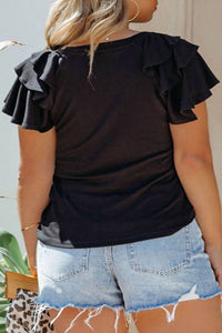 Dear Lover - Ruffle Tiered Sleeve Top