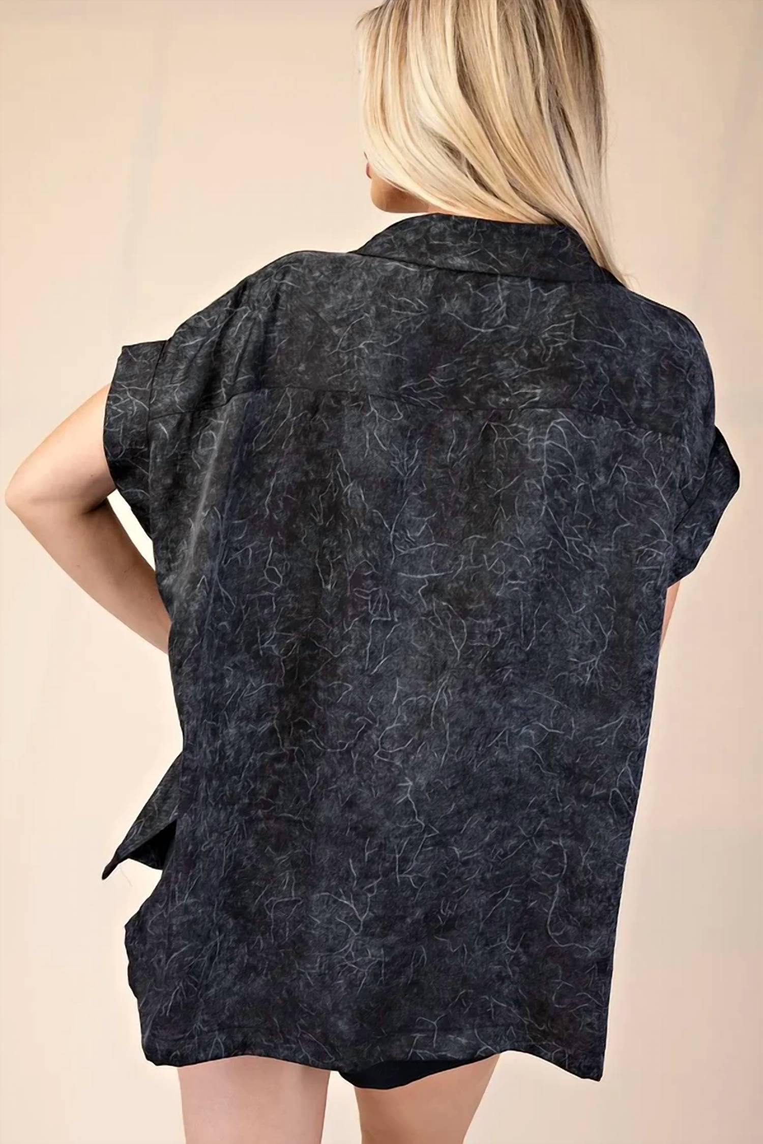 Glam - Oversized Button Down Blouse
