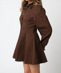 Olivaceous - Lea Button Dress