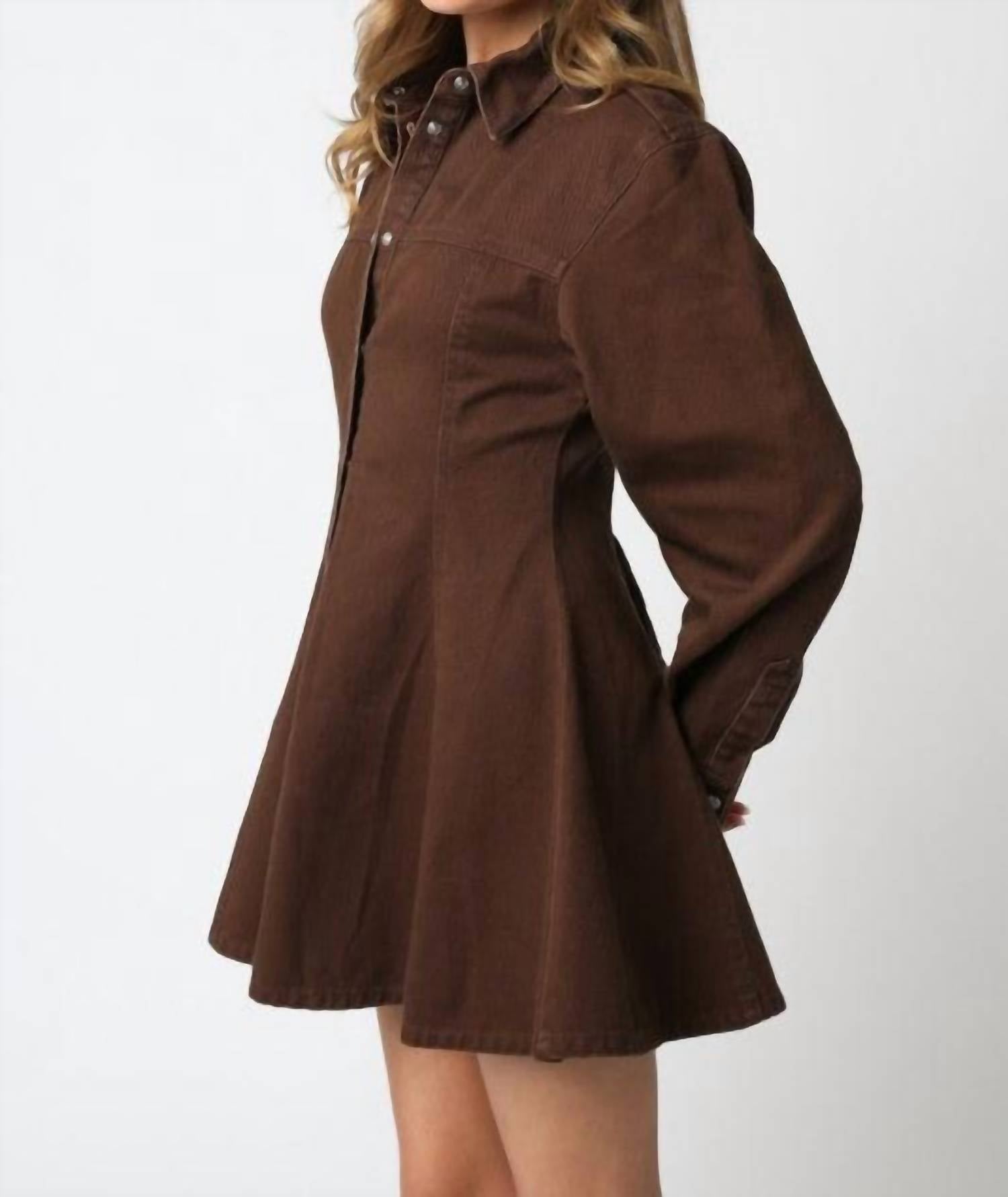 Olivaceous - Lea Button Dress