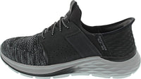 Skechers Men's Slip In Garner Newick Sneaker in garner newick sneaker in black - sneaker - detail view
