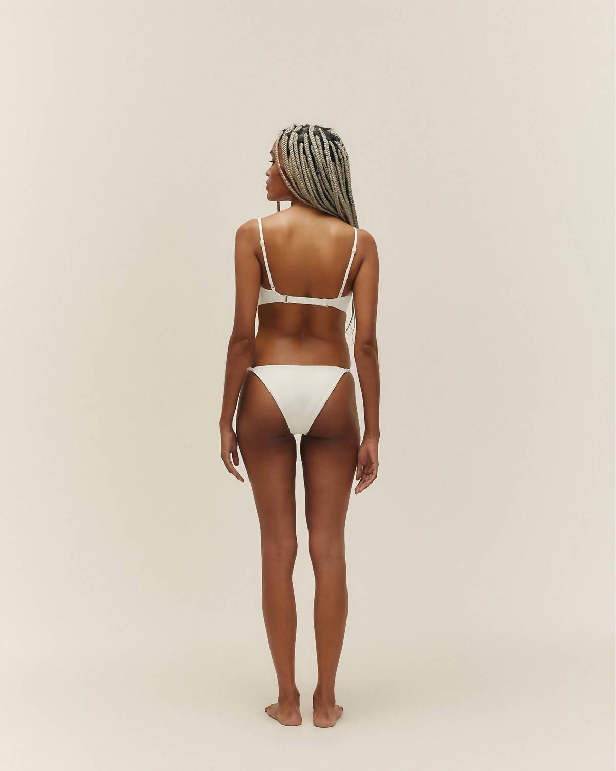 Haight Adjustable Tina Bikini Top in off white - women's swimwear - alternate view