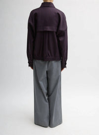 Tibi - Jules Wool Gingham Bomber Jacket