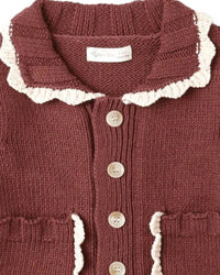 Rylee + Cru - Girls' Collared Cardigan