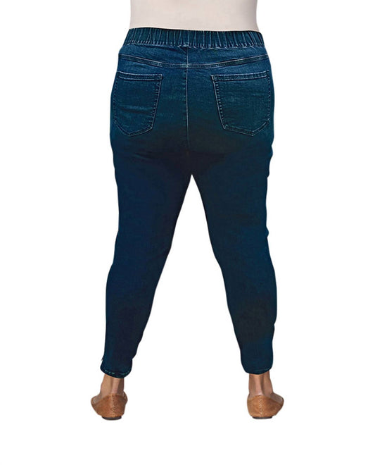 On The Plus Side - Plus Size Premium High Rise Denim Jegging