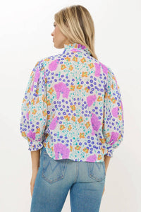 Oliphant - Ruffle Front Button Blouse