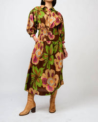 Uncle Frank - Big Blooms Midi Dress