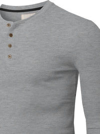 Zinovizo - Men's Collin Thermal Button Henley Tee