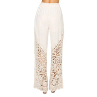 Origami - Latte Crochet Trim Pant