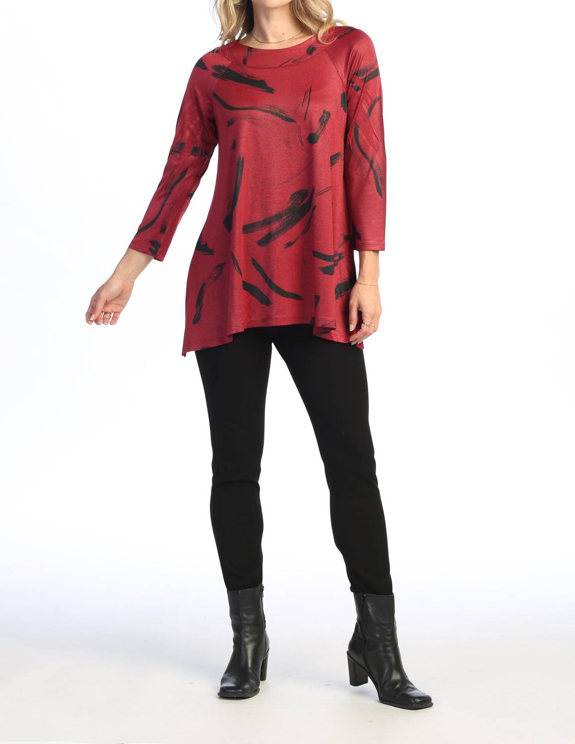 Jess & Jane - Ripples Raglan Sleeve Slinky Top