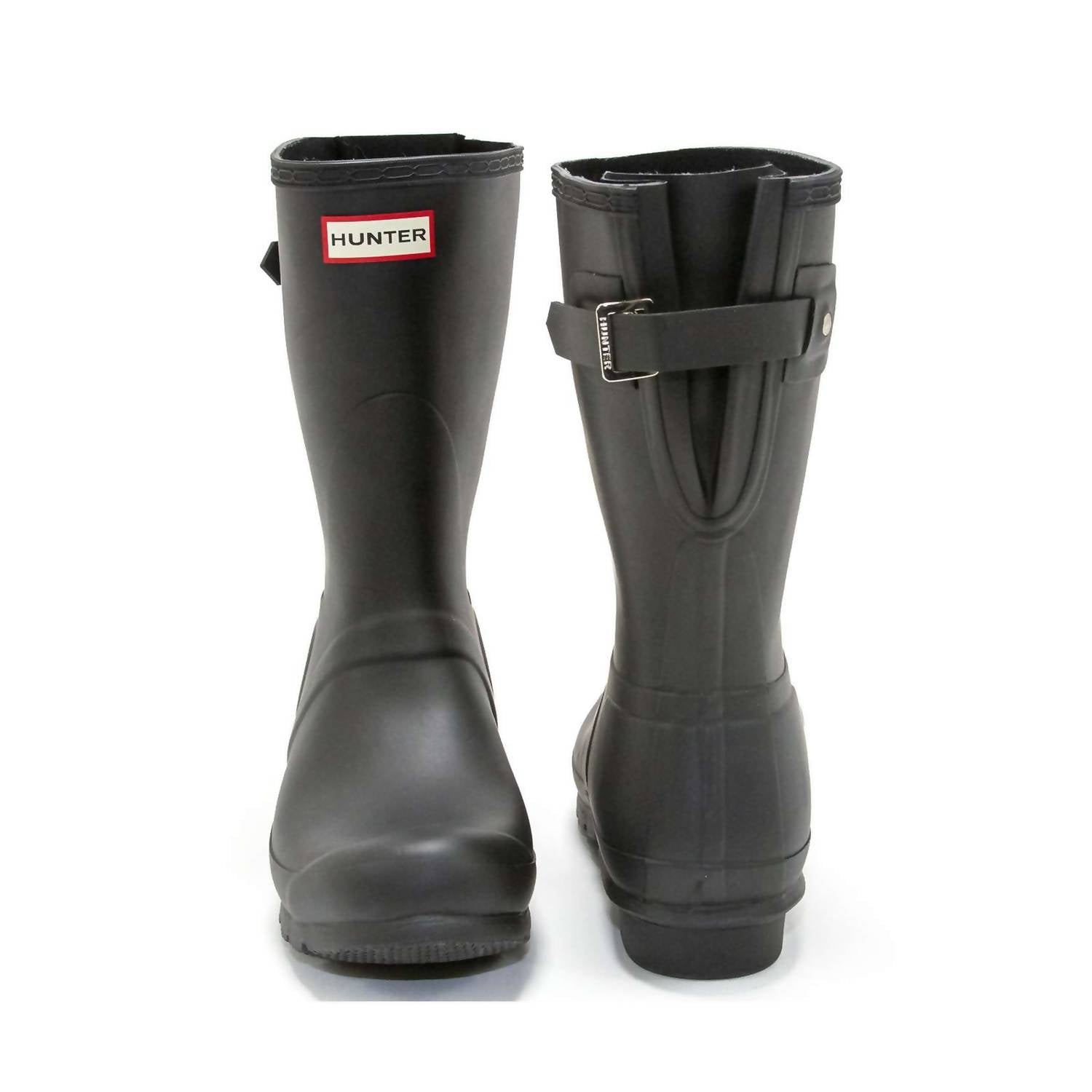 HUNTER Women's Original Back Adjustable Short Boots in black - women's shoe - view 4