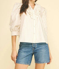 Pinch - Latte Stripe Top