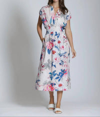 Apny - SMOCKED WAIST MIDI DRESS