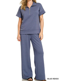 Zenana - Scuba Wide Leg Pants