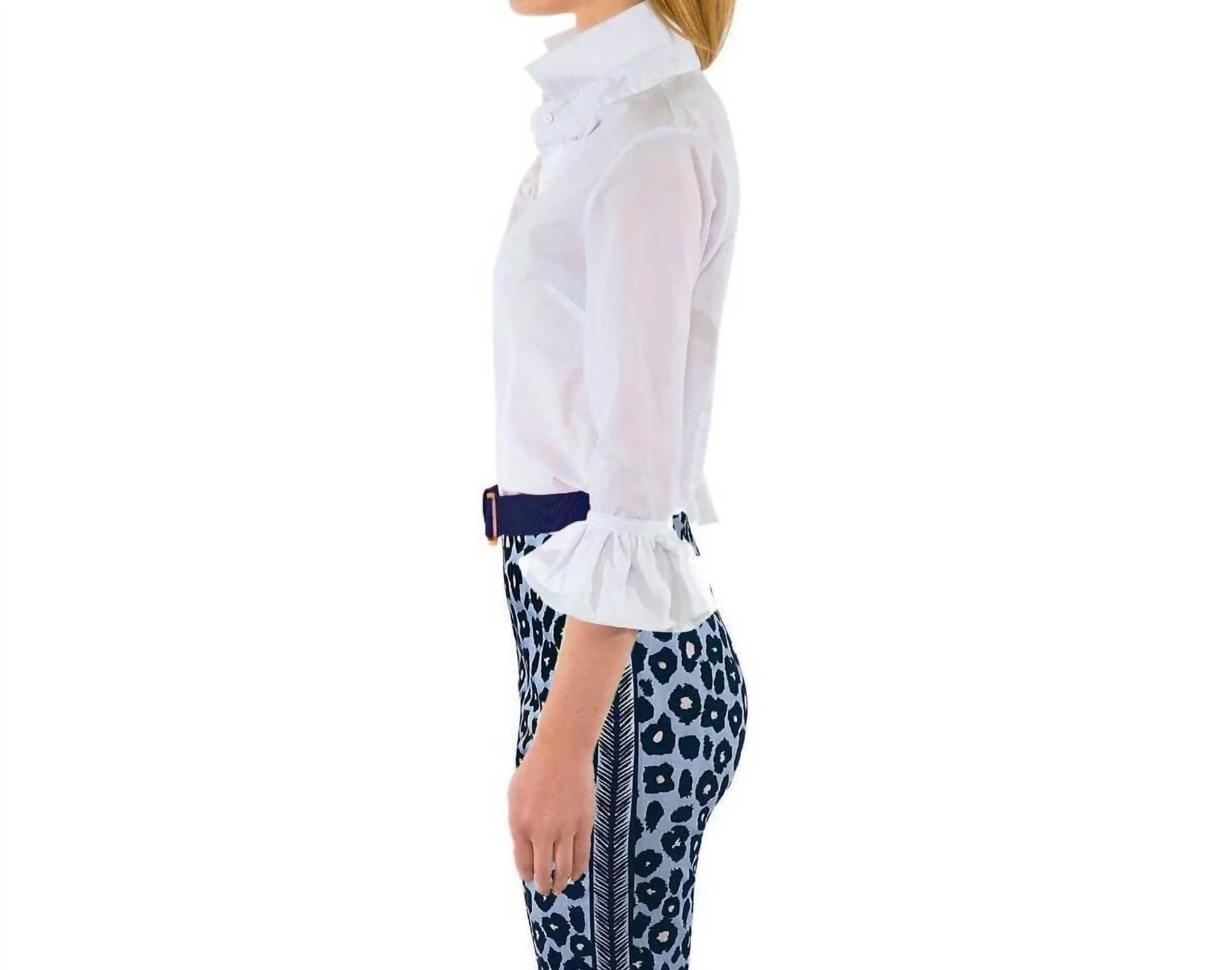 Gretchen Scott - Wash & Wear Ruffle Detail Blouse Top