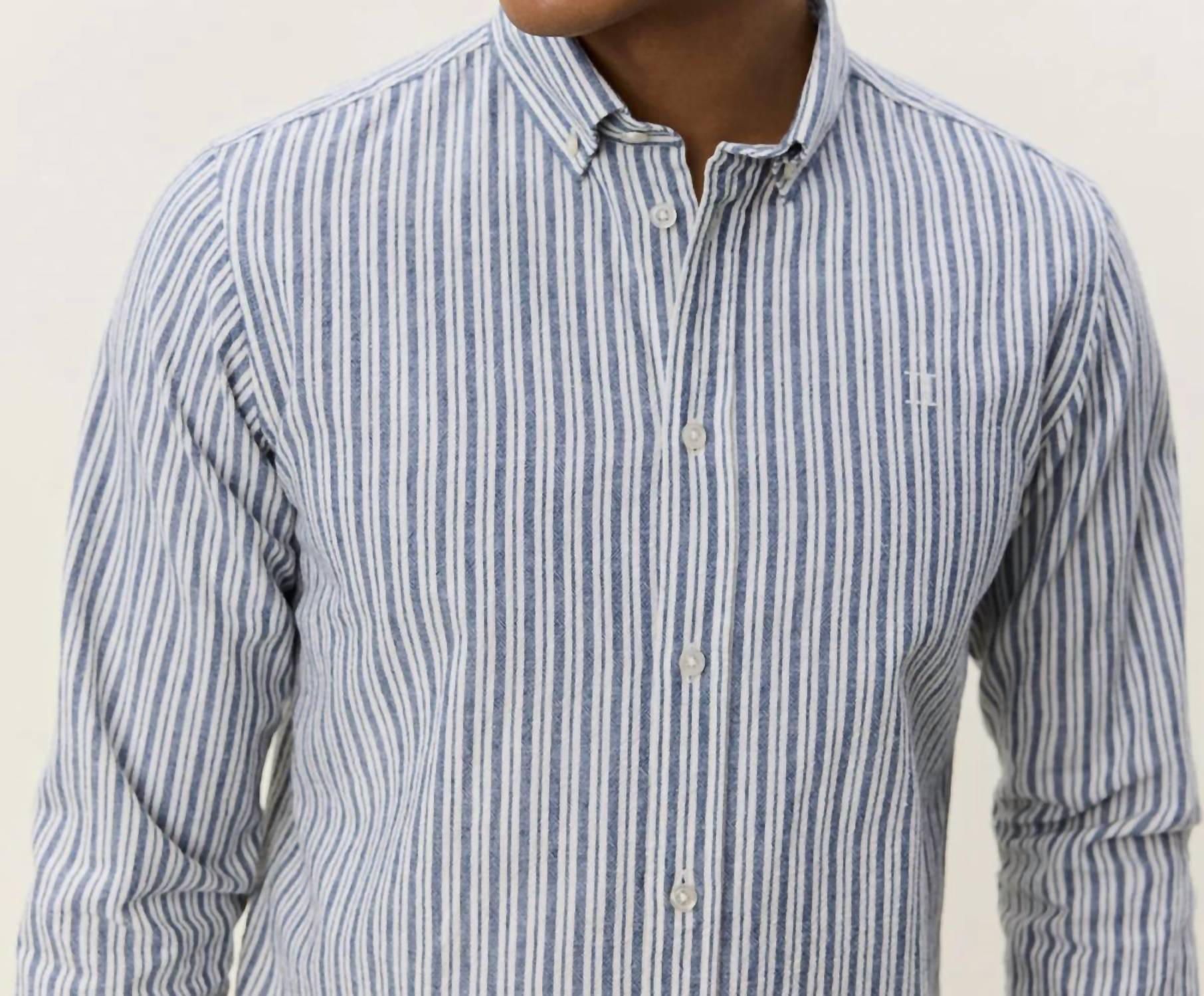 Les Deux - Stripe Cotton Linen Shirt