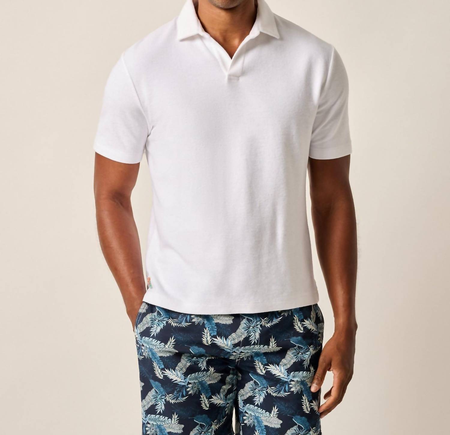 Johnnie-O - French Terry Johnny Collar Polo - Frankie