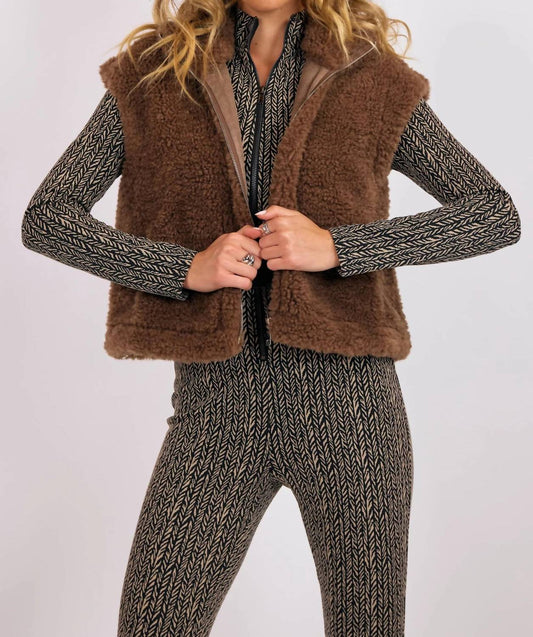 Sage The Label - Winnie Faux Fur Zip Up Vest