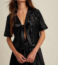 Wishlist - Sequin Bow Detail Top