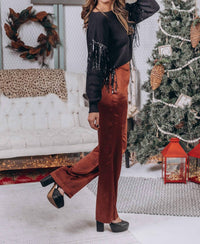 Skies Are Blue - DANI SATIN TROUSERS