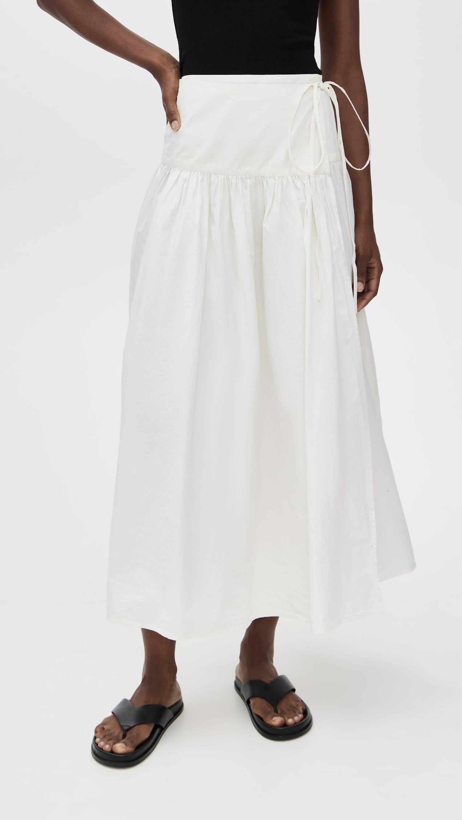 APIECE APART Angeli Maxi Skirt in cream - women's skirt