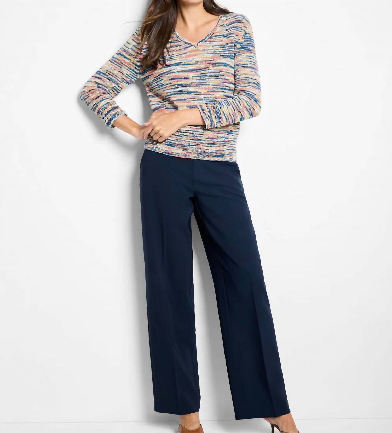 Nic + Zoe - Mixed Up Space Dye Sweater